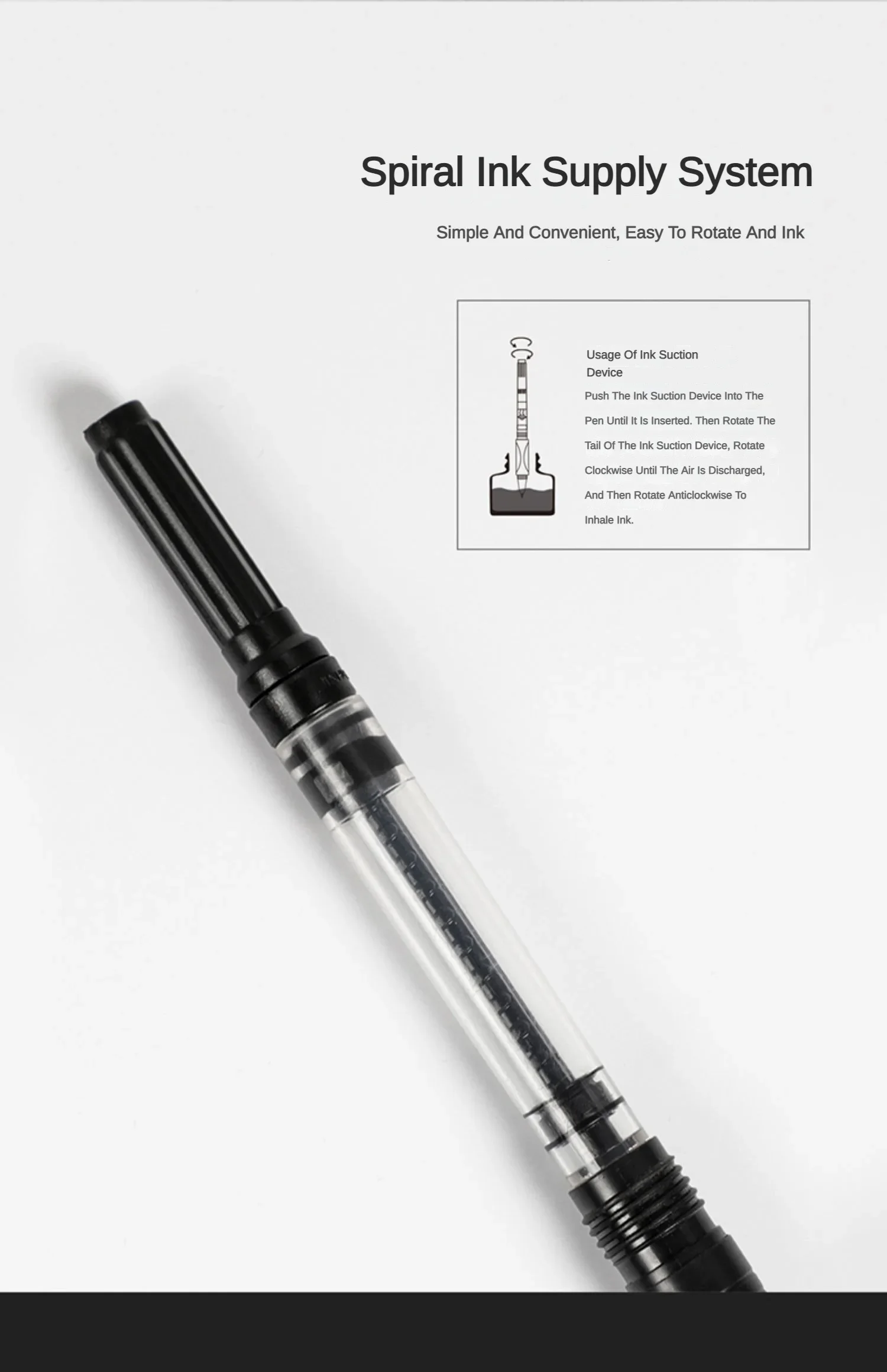 JINHAO 65 Fountain Pen F/EF/ 0.3mm Nib Stainless Steel Frosted Black Writing Ink Pens Business Office School Supplies Stationery