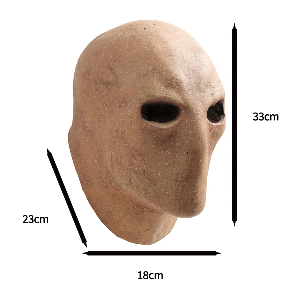 Halloween Slenderman Mask Cospaly Creepy Horror Faceless Man Alien Skull Latex Helmet Carnival Party Costume Props