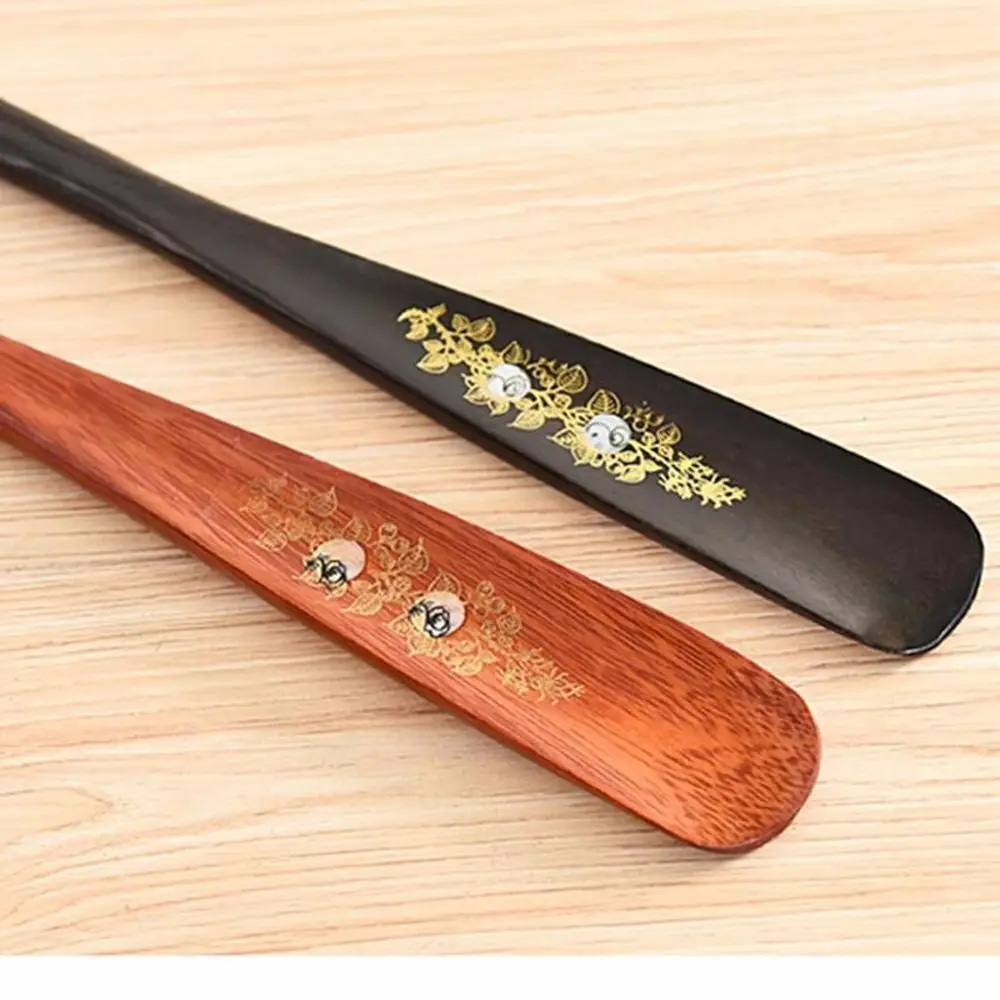 Lifter AID Stick Wooden Spoon Home Long Handle Professional Flexible Shoe Horns