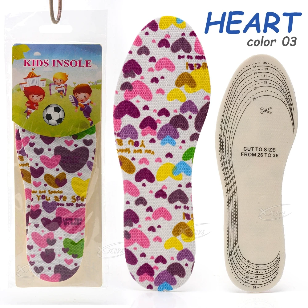 【Xxin】Children Insoles Soft Breathable Sports Insole Latex Non-Slip Shoe Insoles Size 26-36