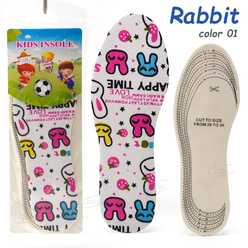 【Xxin】Children Insoles Soft Breathable Sports Insole Latex Non-Slip Shoe Insoles Size 26-36