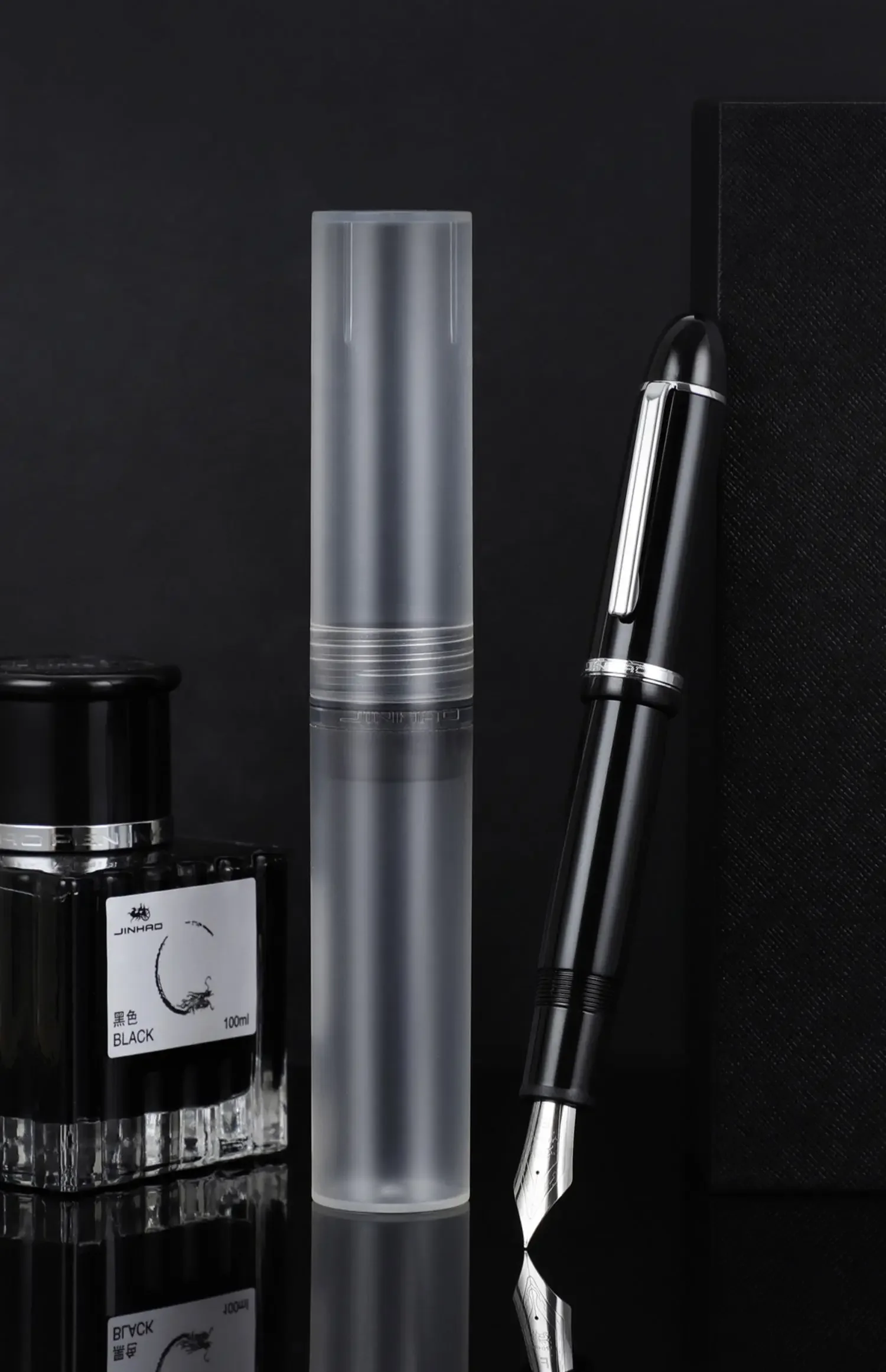 JINHAO X159 Acrylic Fountain Pen Black Color Ink Pen Student Business School Office Supplies Calligraphy Pens Stationery PK 82