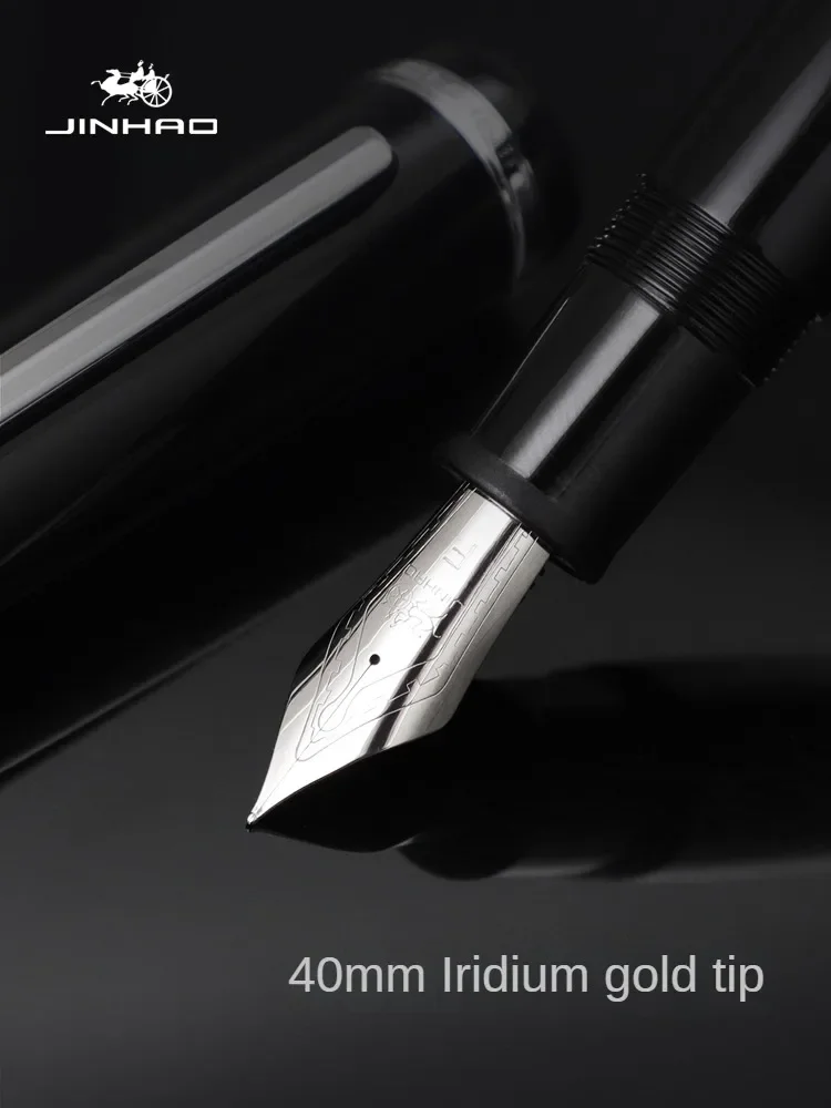 JINHAO X159 Acrylic Fountain Pen Black Color Ink Pen Student Business School Office Supplies Calligraphy Pens Stationery PK 82