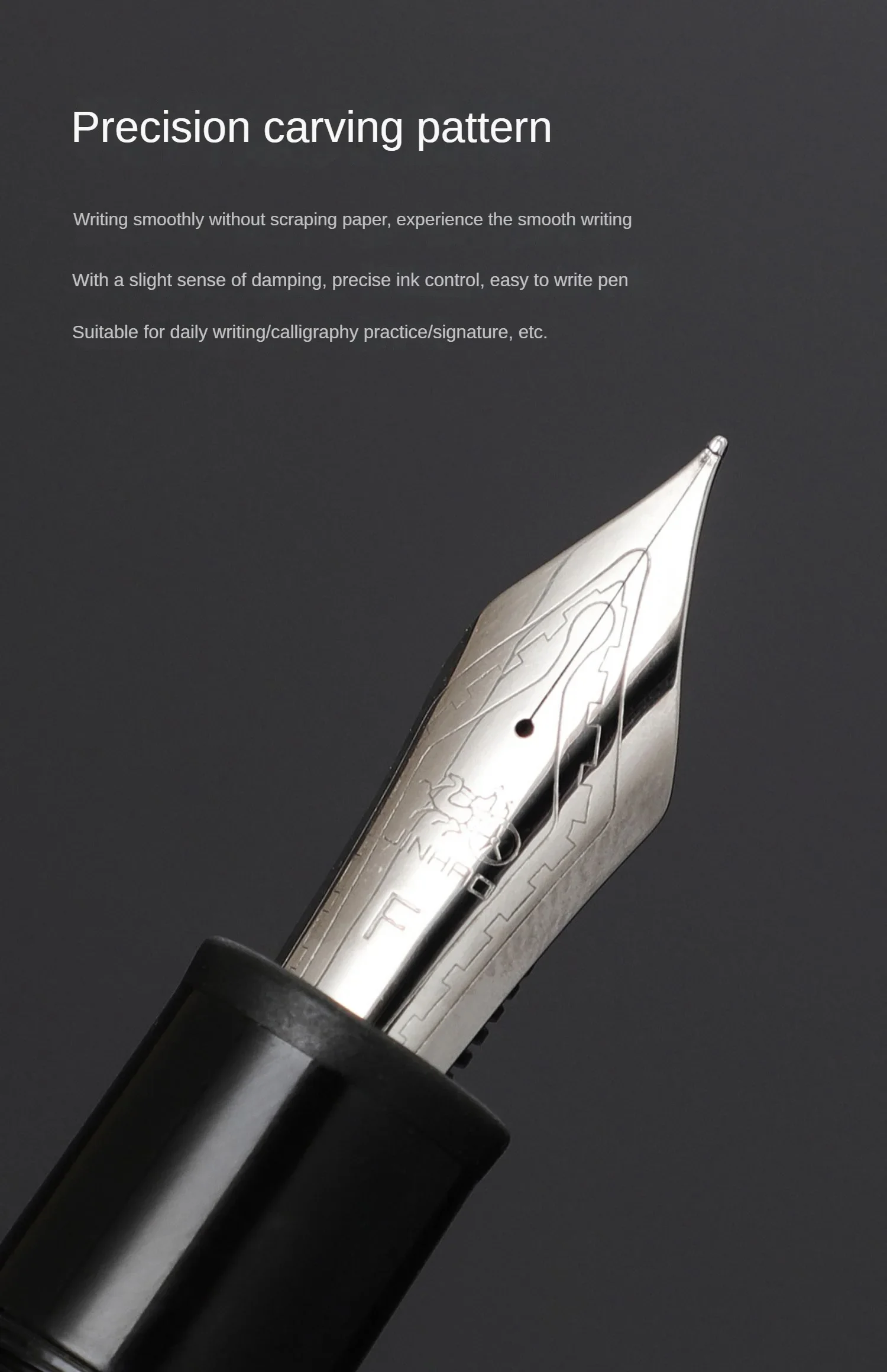 JINHAO X159 Acrylic Fountain Pen Black Color Ink Pen Student Business School Office Supplies Calligraphy Pens Stationery PK 82