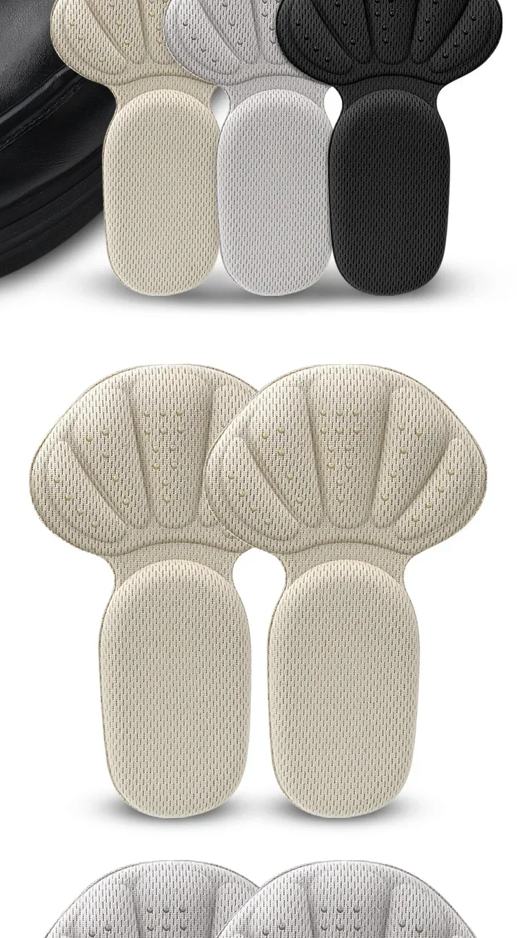 Heel Stickers Sneakers Heel Protector Feet Pads Pain Relief Size Reducer Non-slip Shoe Insoles T-Shaped Foot Care Pad Heel Grips