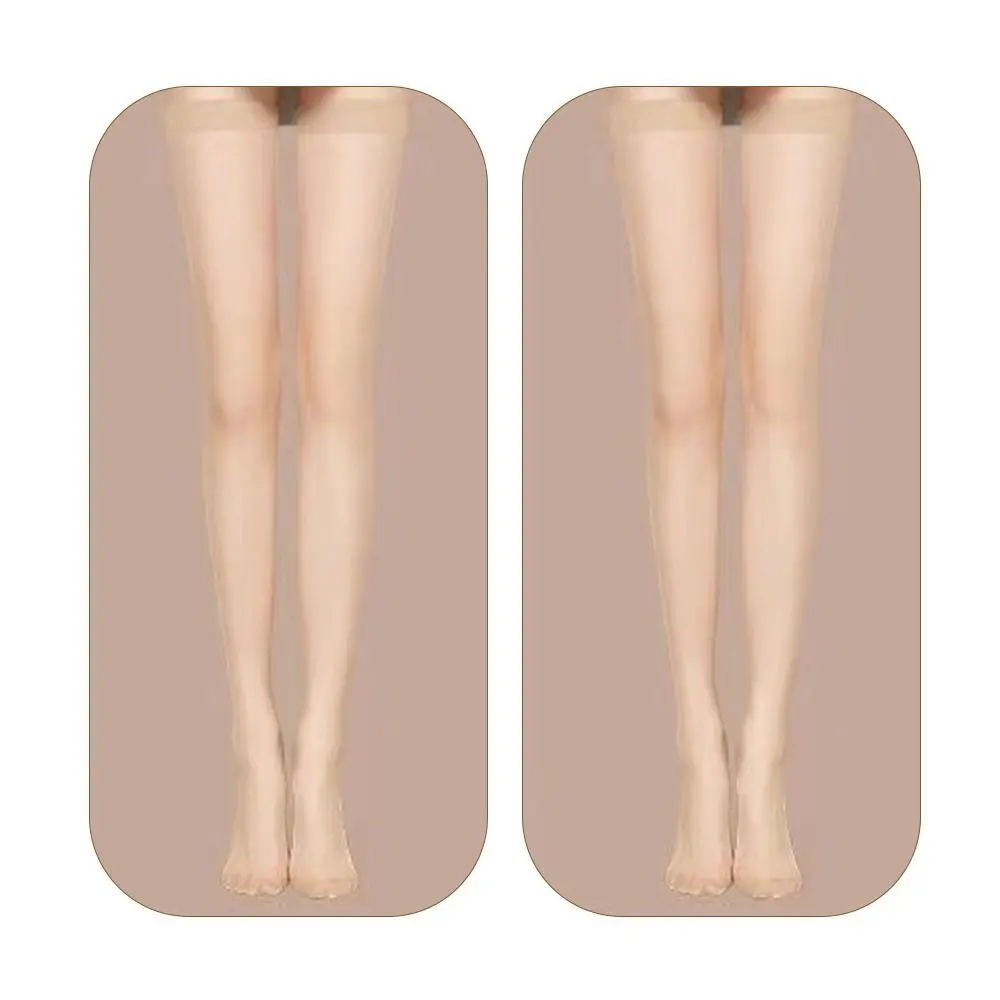 2 Pairs Women Stockings Thigh High Transparent Sexy Black Silk Socks Appear Slim Ultra-thin Leg Socks Thigh High For Women