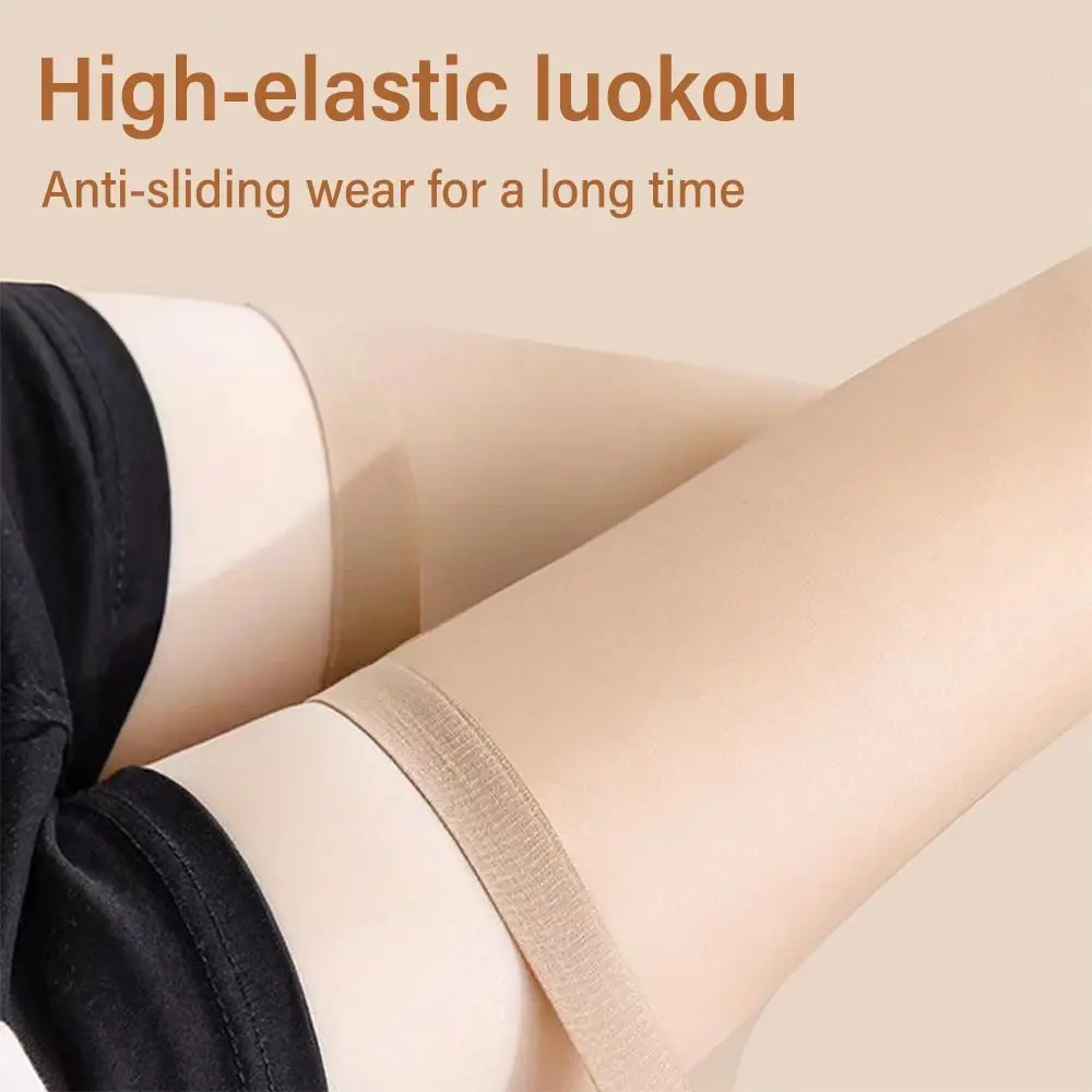 2 Pairs Women Stockings Thigh High Transparent Sexy Black Silk Socks Appear Slim Ultra-thin Leg Socks Thigh High For Women