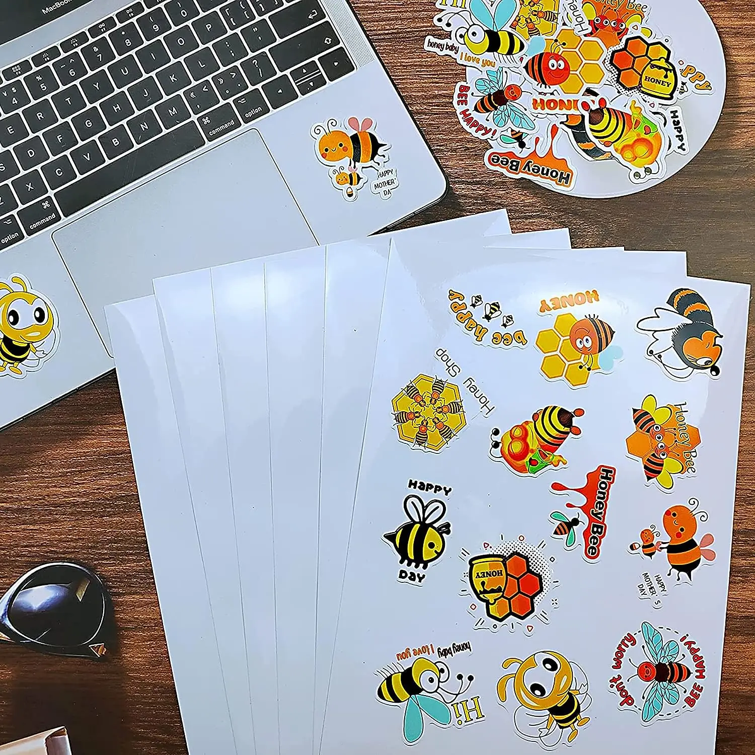 Holographic Printable Sticker Paper for Inkjet 10 Pcs Vinyl Sticker Printable Paper, Waterproof Glossy Sticker Dries Quickly A4