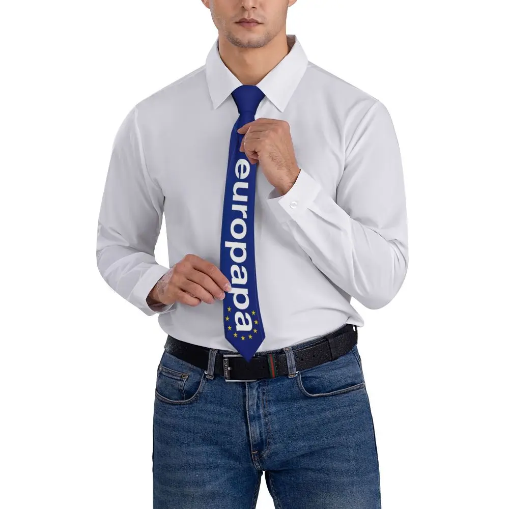 Joost Klein Europapa Tie Eurovisions 2024 Netherlands Tie Neck Ties Retro Casual Collar Tie Men Daily Wear Necktie Accessories