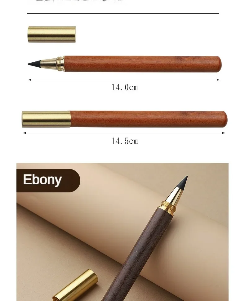 Wooden Unlimited Writing Pencil HB with Pen Tip Eternal Drawing Painting Infinity Pen Art School Supplies Stationery