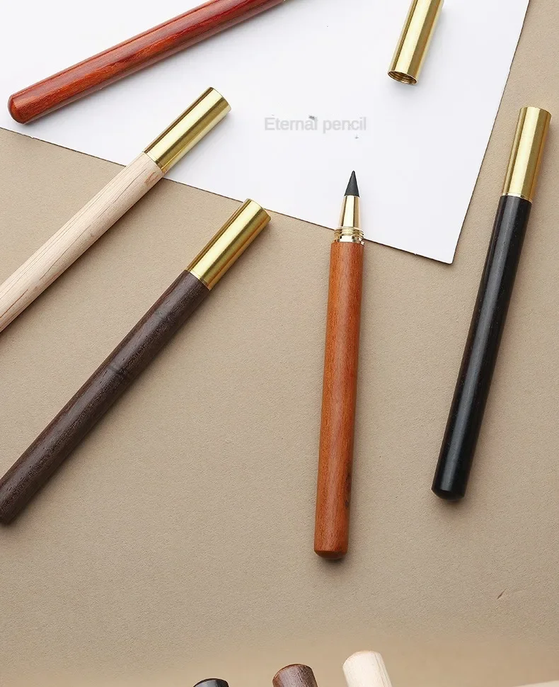 Wooden Unlimited Writing Pencil HB with Pen Tip Eternal Drawing Painting Infinity Pen Art School Supplies Stationery