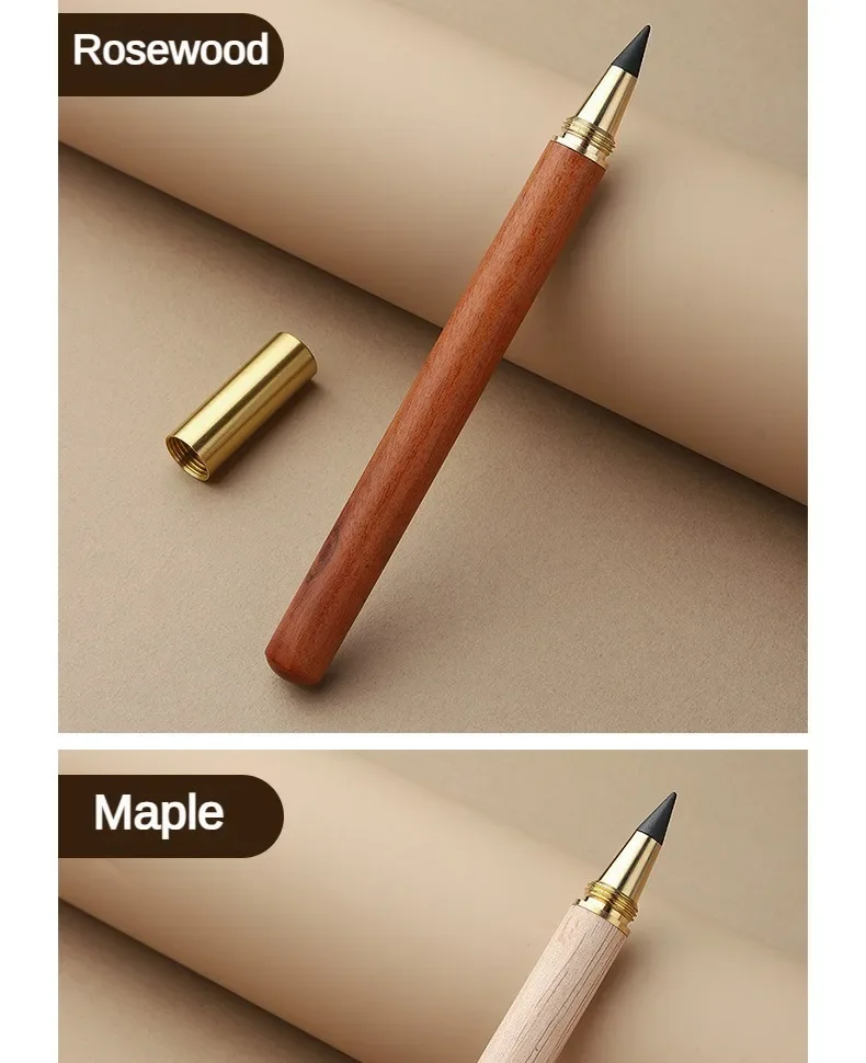 Wooden Unlimited Writing Pencil HB with Pen Tip Eternal Drawing Painting Infinity Pen Art School Supplies Stationery