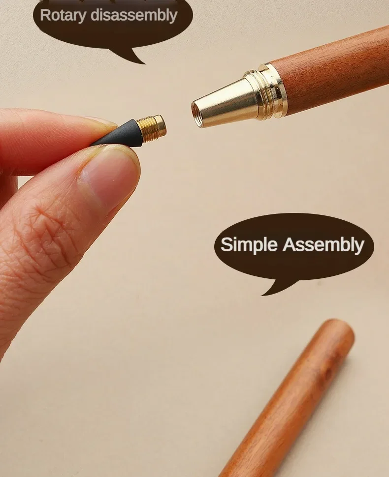 Wooden Unlimited Writing Pencil HB with Pen Tip Eternal Drawing Painting Infinity Pen Art School Supplies Stationery