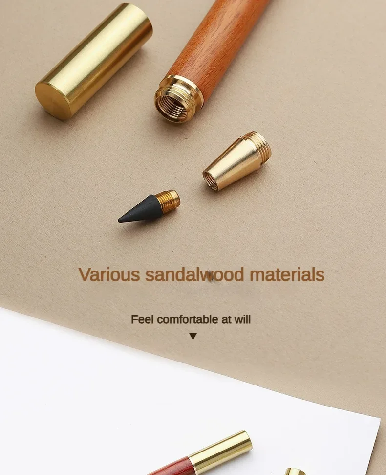 Wooden Unlimited Writing Pencil HB with Pen Tip Eternal Drawing Painting Infinity Pen Art School Supplies Stationery