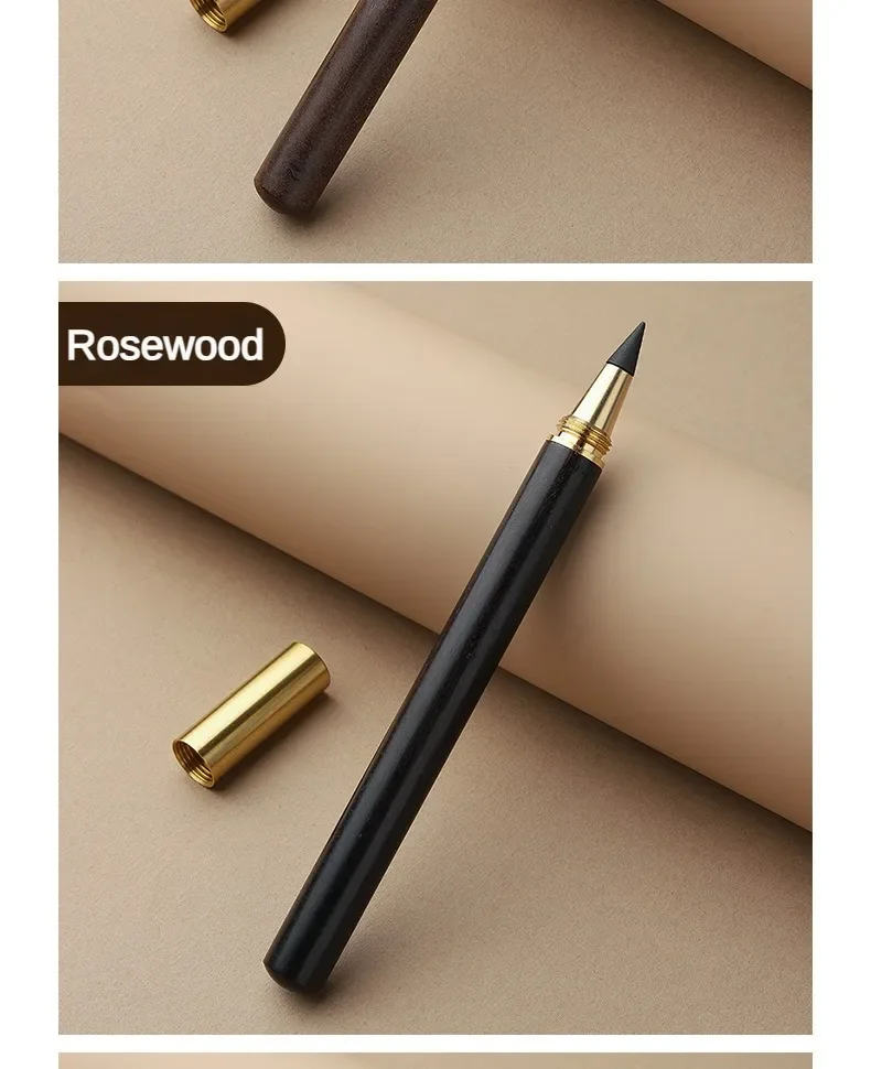 Wooden Unlimited Writing Pencil HB with Pen Tip Eternal Drawing Painting Infinity Pen Art School Supplies Stationery