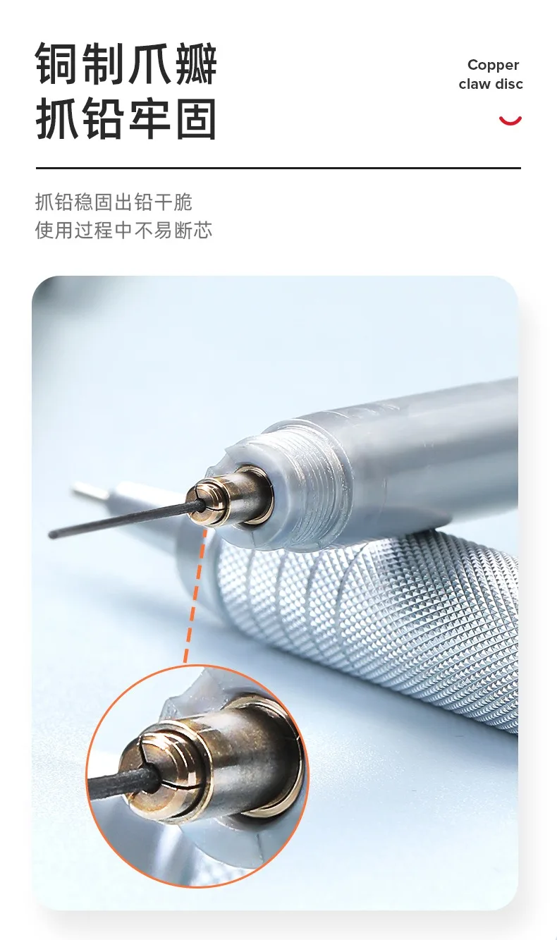 1pc Pentel Graphgear 500 Drafting Mechanical Pencil Engineering Automatic Pencil With Eraser for Pro Pens 0.3 0.5 0.7 0.9 mm