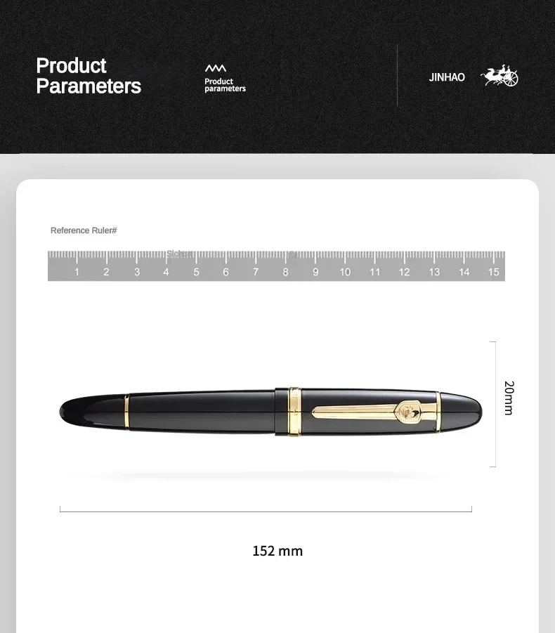 Jinhao 159 Fountain Pen High Quality Metal Luxury Elegant Executive Pen Writing Inking Pens Office School Supplies Stationery