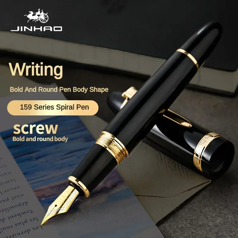 Jinhao 159 Fountain Pen High Quality Metal Luxury Elegant Executive Pen Writing Inking Pens Office School Supplies Stationery