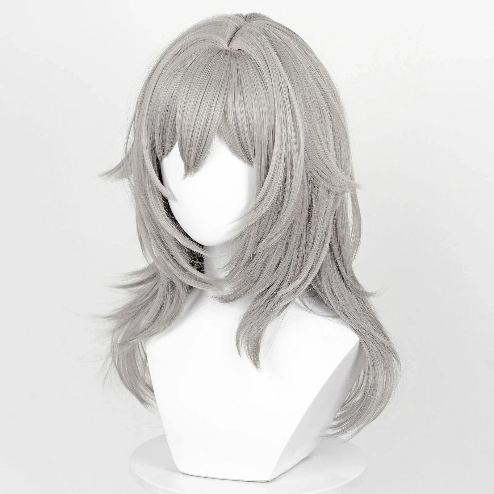 Game Honkai: Star Rail Trailblazer Caelus Stelle Cosplay Wigs with Bangs Synthetic Long Short Straight Gray Hair Wig for Party