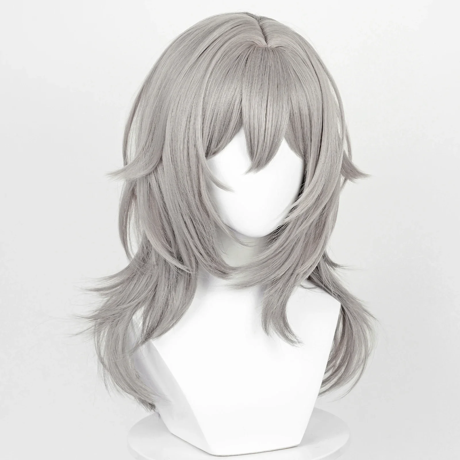 Game Honkai: Star Rail Trailblazer Caelus Stelle Cosplay Wigs with Bangs Synthetic Long Short Straight Gray Hair Wig for Party
