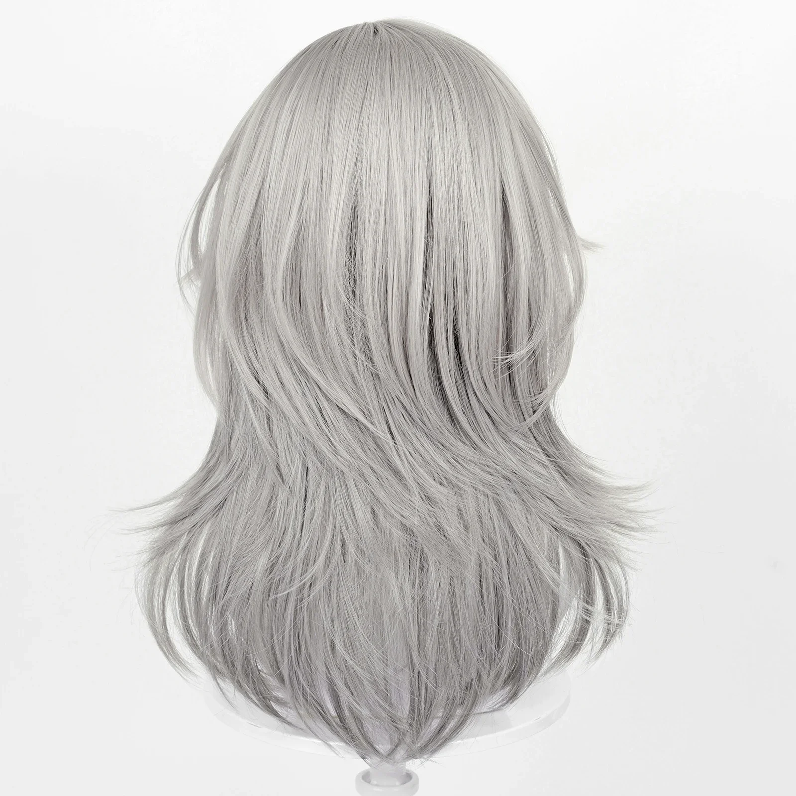 Game Honkai: Star Rail Trailblazer Caelus Stelle Cosplay Wigs with Bangs Synthetic Long Short Straight Gray Hair Wig for Party