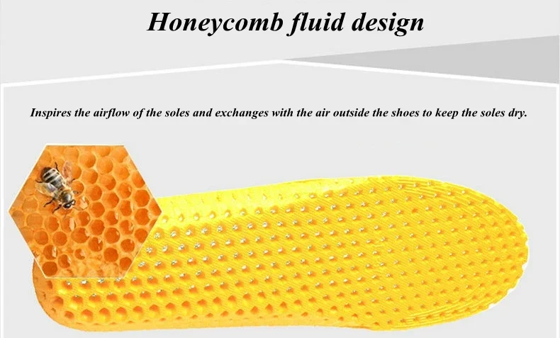 Memory Foam Insoles for Sneakers Honeycomb Breathable Insole Sports Shoe Pad Inserts Orthopedics Flat Feet Pads for Woman Man