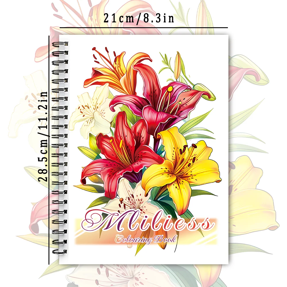 Spiral Coloring Book -30 Sheets Adult Coloring Book, 11.3 X 8.3 Inches, 100g Thick Paper, Drawing Book, Homecoming Holiday Gift
