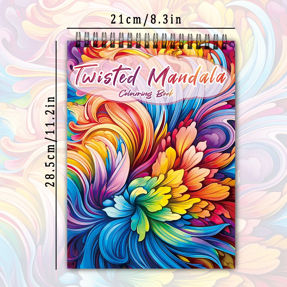 Spiral Coloring Book -30 Sheets Adult Coloring Book, 11.3 X 8.3 Inches, 100g Thick Paper, Drawing Book, Homecoming Holiday Gift