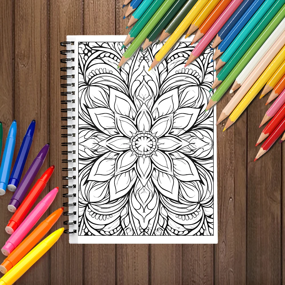 Spiral Coloring Book -30 Sheets Adult Coloring Book, 11.3 X 8.3 Inches, 100g Thick Paper, Drawing Book, Homecoming Holiday Gift