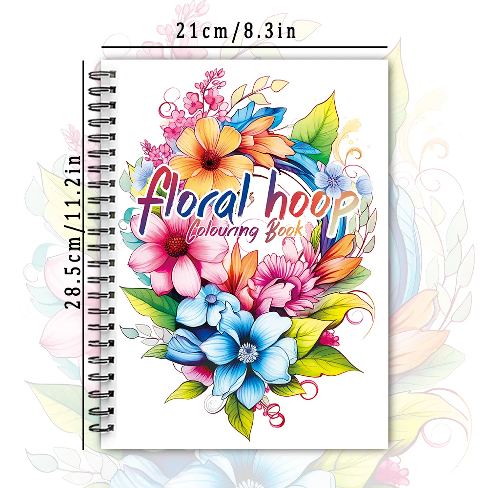 Spiral Coloring Book -30 Sheets Adult Coloring Book, 11.3 X 8.3 Inches, 100g Thick Paper, Drawing Book, Homecoming Holiday Gift