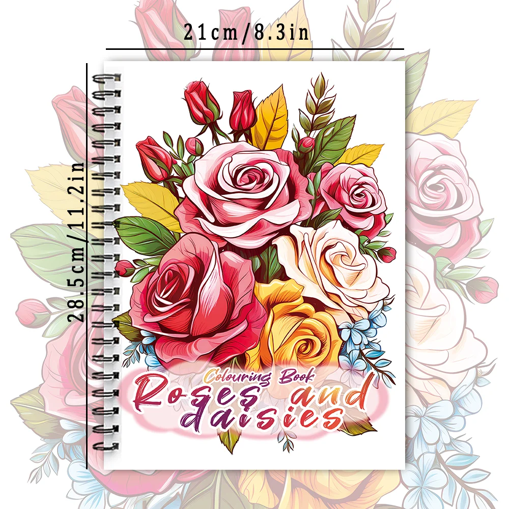 Spiral Coloring Book -30 Sheets Adult Coloring Book, 11.3 X 8.3 Inches, 100g Thick Paper, Drawing Book, Homecoming Holiday Gift