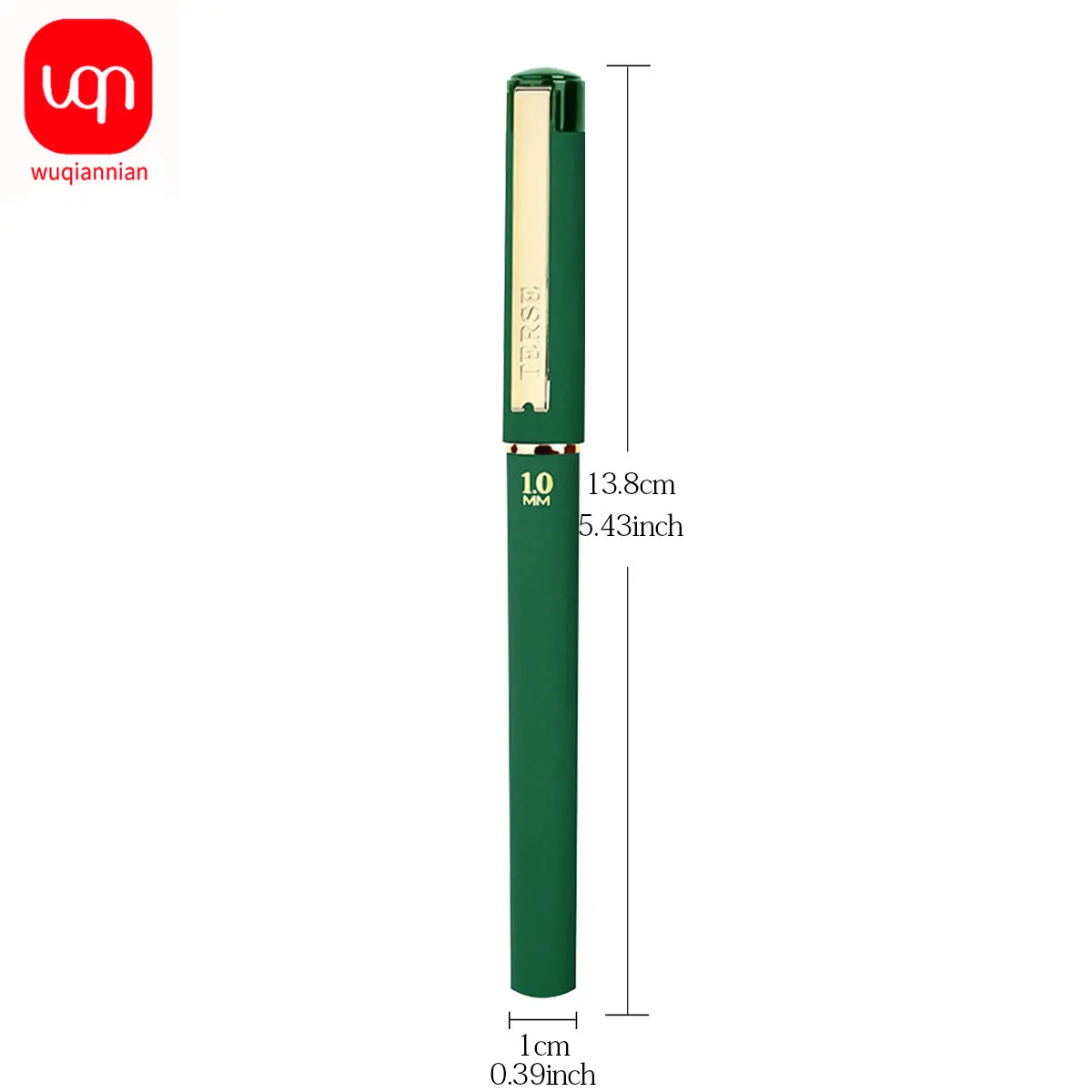1pc/3pcs Green Ink Gel Pen, 1.0mm,for Writing, Large Capacity Refill, Office Supplies Back To Sochool Stationery
