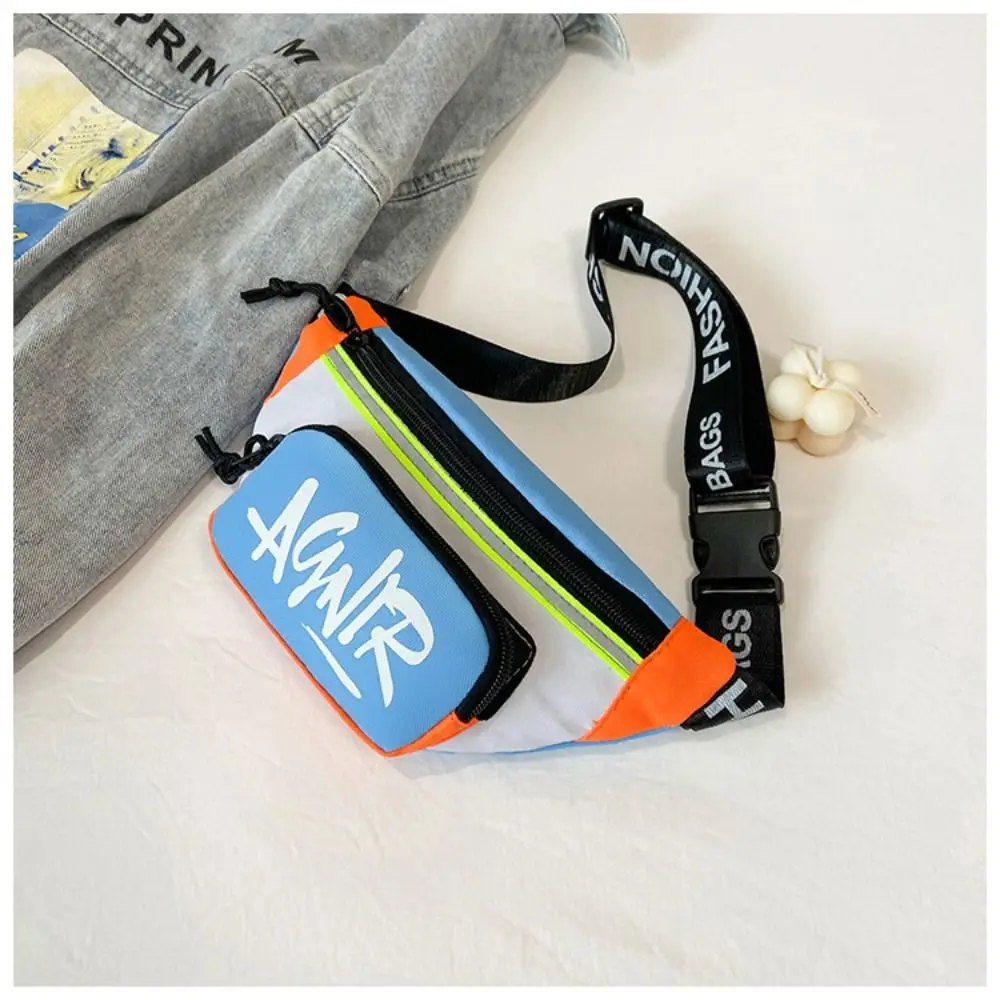 New Baby Mini Waist Bags Oxford Cute Letter Girls Boys Banana Bag Fashion Fanny Pack Kids Shoulder Crossbody Chest Belt Bags