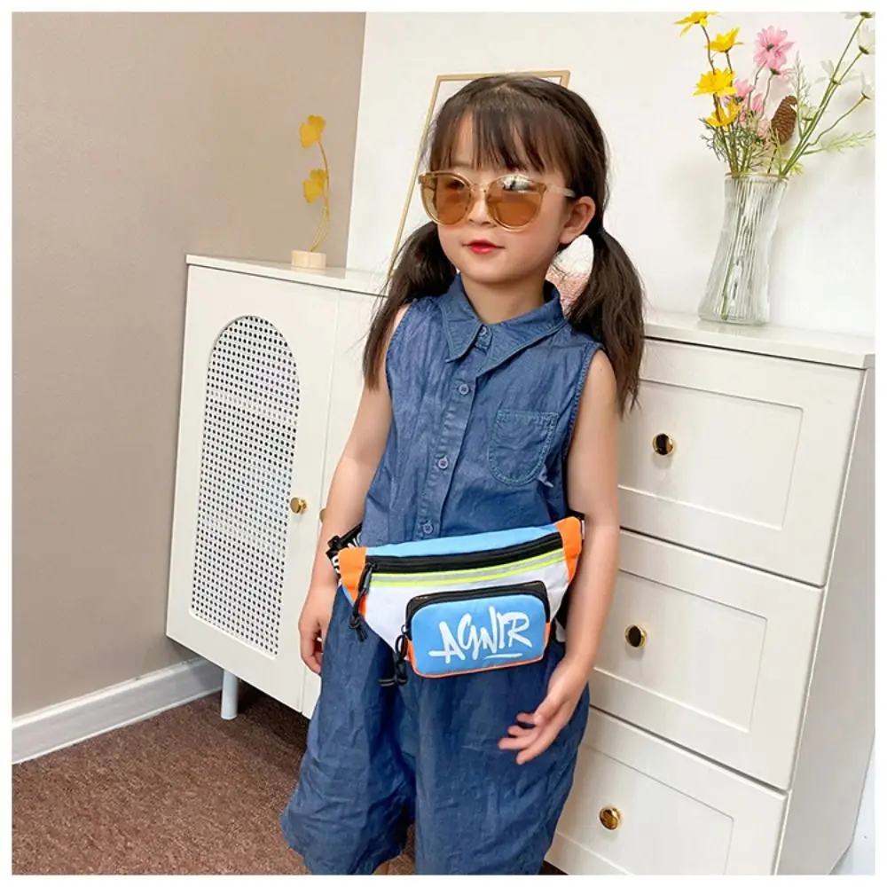 New Baby Mini Waist Bags Oxford Cute Letter Girls Boys Banana Bag Fashion Fanny Pack Kids Shoulder Crossbody Chest Belt Bags