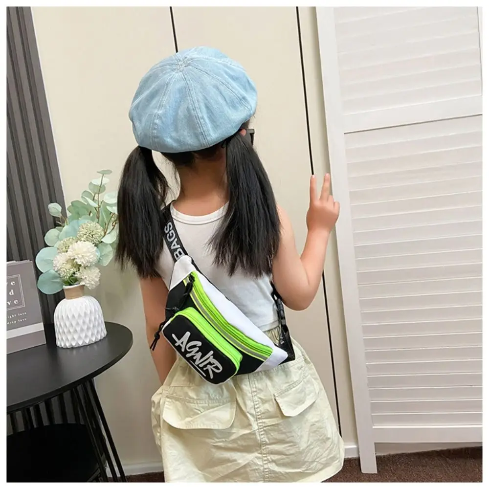 New Baby Mini Waist Bags Oxford Cute Letter Girls Boys Banana Bag Fashion Fanny Pack Kids Shoulder Crossbody Chest Belt Bags