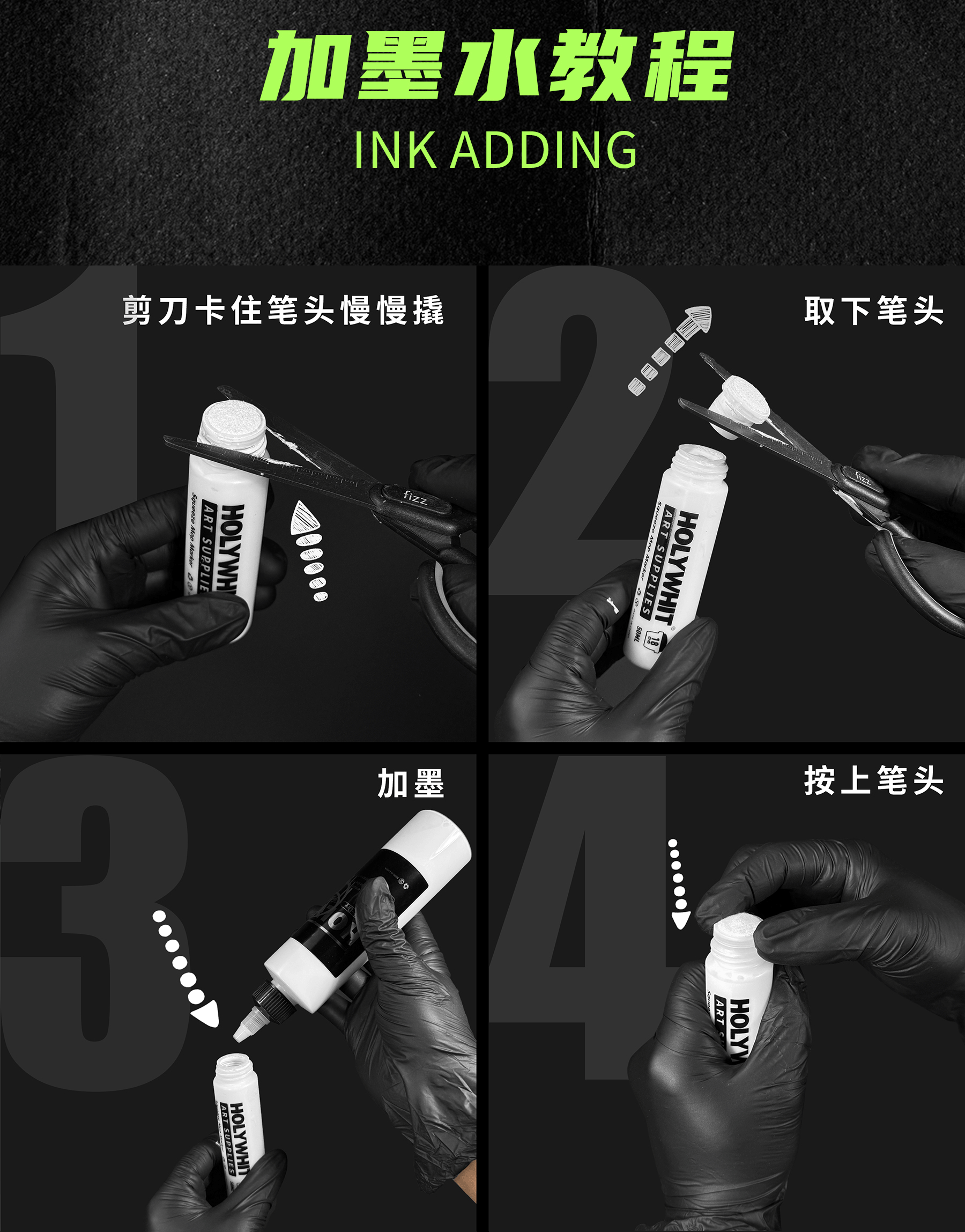 50ml Graffiti Flow Pen Signature Pen 18MM Round Tip Waterproof Oil Marker With Ink Art Supplies Fluorescent Paint Marker