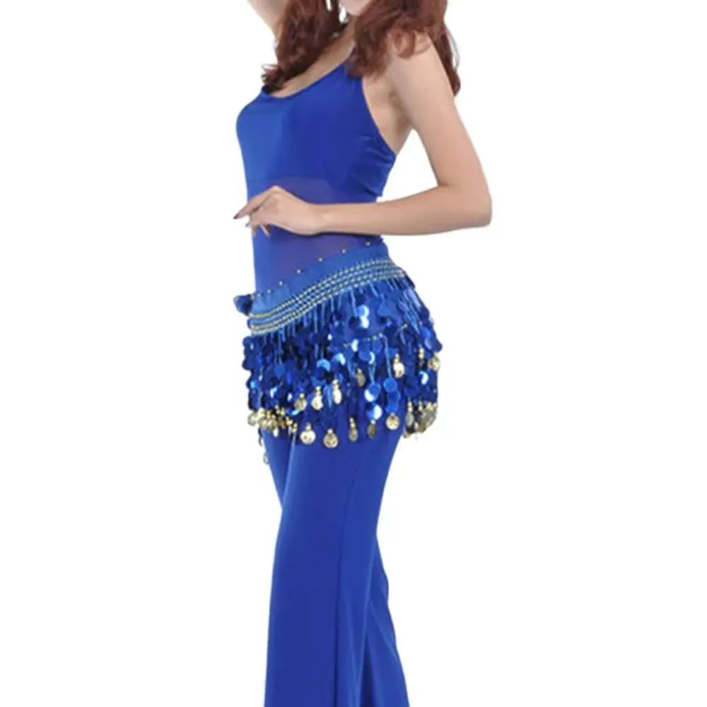 Thailand/India/Arab Dancer Sequins Tassels Skirt Women Sexy Belly Dance Hip Scarf Wrap Belt Dancer Skirt Female Show Costumes