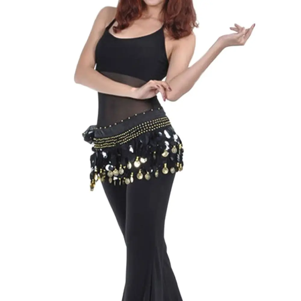 Thailand/India/Arab Dancer Sequins Tassels Skirt Women Sexy Belly Dance Hip Scarf Wrap Belt Dancer Skirt Female Show Costumes