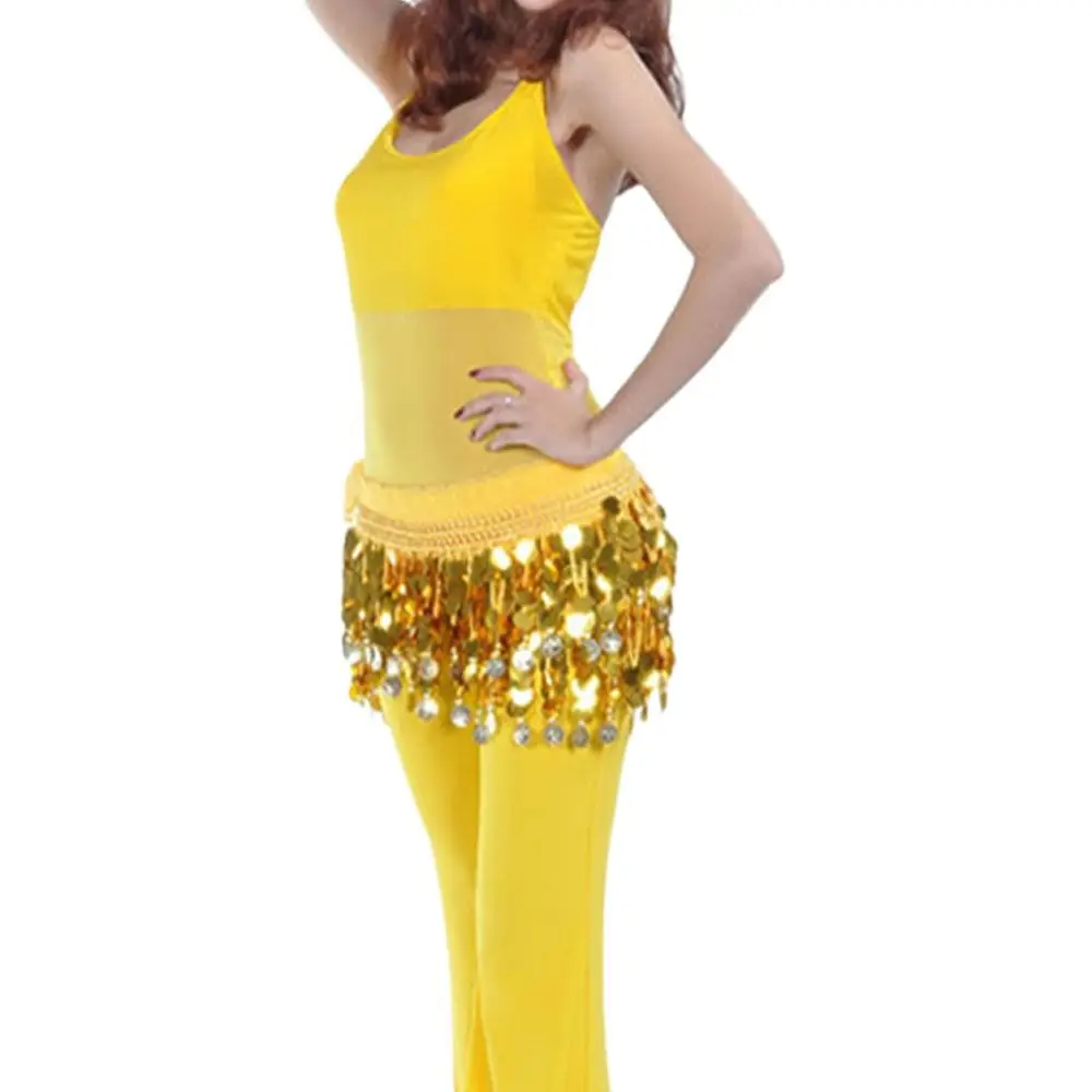 Thailand/India/Arab Dancer Sequins Tassels Skirt Women Sexy Belly Dance Hip Scarf Wrap Belt Dancer Skirt Female Show Costumes