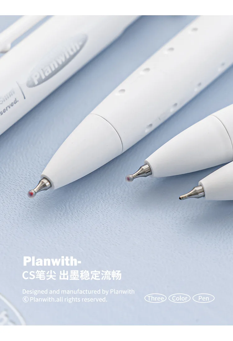 Exquisite3 Color Multifunctional Retractable Gel Pen 0.5mm Stationery Caneta канцелярия Triangular Comfortable Grip Pe