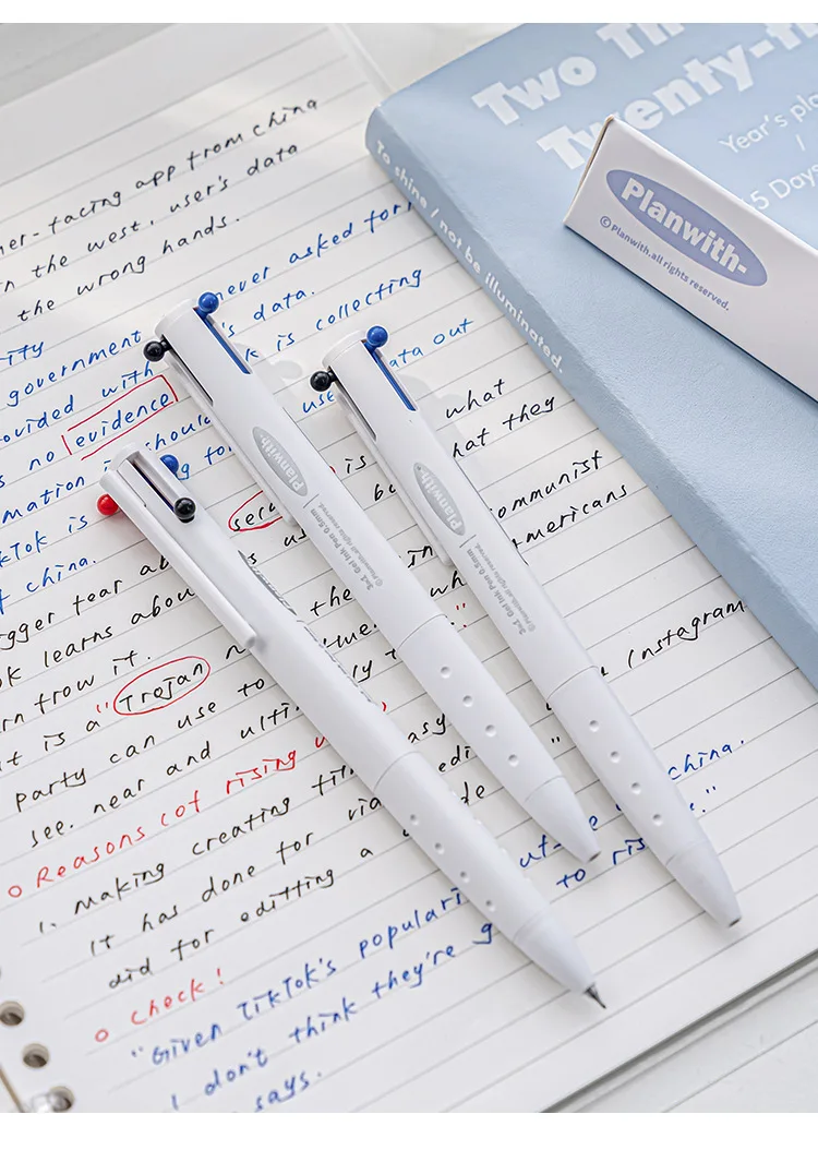 Exquisite3 Color Multifunctional Retractable Gel Pen 0.5mm Stationery Caneta канцелярия Triangular Comfortable Grip Pe