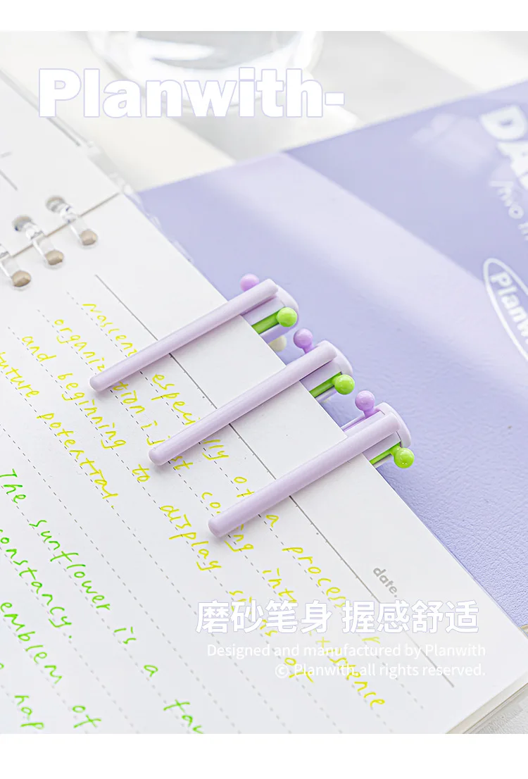Exquisite3 Color Multifunctional Retractable Gel Pen 0.5mm Stationery Caneta канцелярия Triangular Comfortable Grip Pe