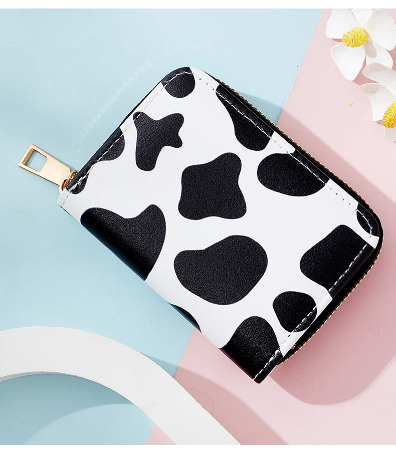 Multi Card Slot Holder Exquisite Small Girl Fashion Zipper Coin Identity Credit Card Holder PU Leather Women's Coin Purse