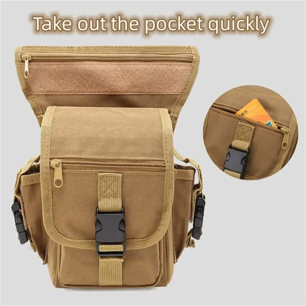 Men's Waterproof Leg Bag Hip Drop Belt Waist Fanny Pack Oxford Cloth Hiking Camping Outdoor Sports Travel