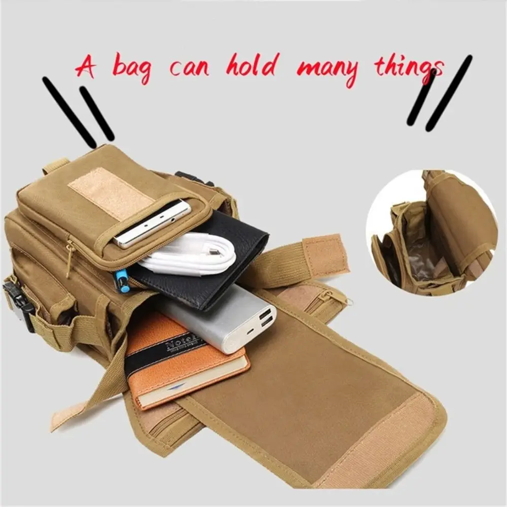 Men's Waterproof Leg Bag Hip Drop Belt Waist Fanny Pack Oxford Cloth Hiking Camping Outdoor Sports Travel