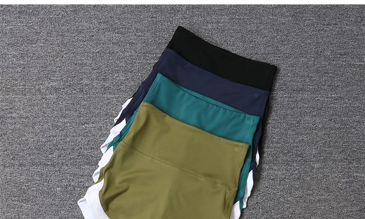 2024 New Color Contrast High Waist Sports Shorts Tight Elastic Peach Hip Training Fitness Yoga Hot Pants