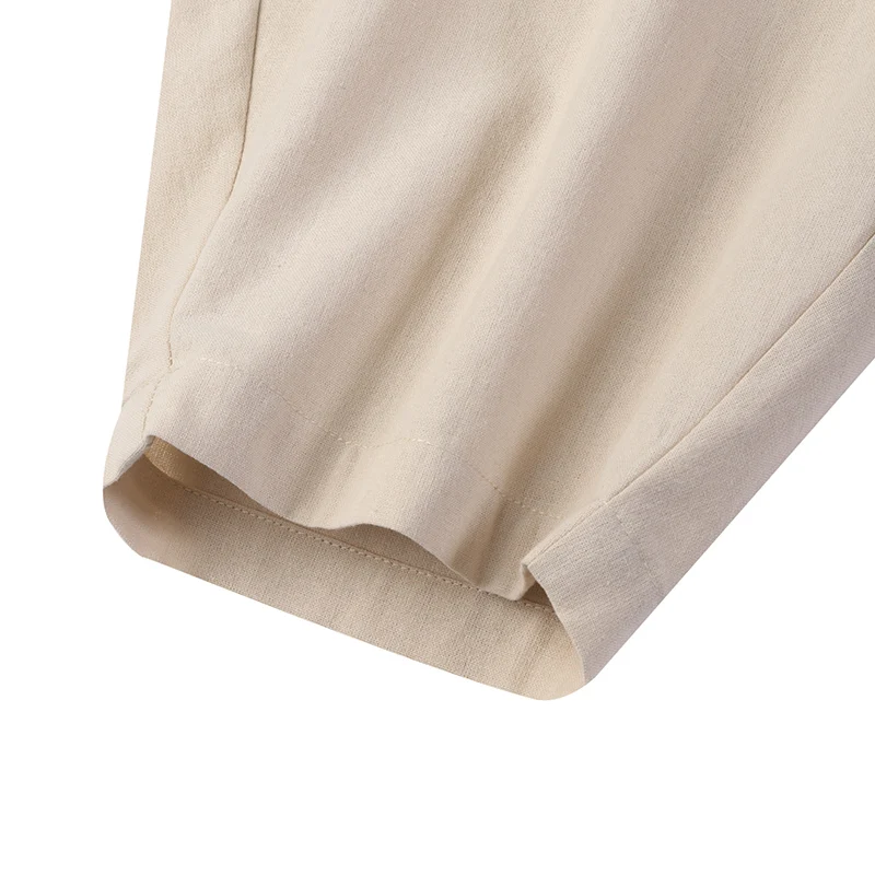 2024 ZANZEA Summer Elastic Waist Solid Casual Cotton Trousers Women Loose Pants Vintage Harem Pantalon Fashion Oversize Palazzo