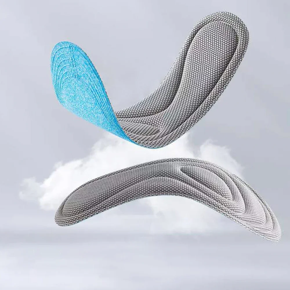 4pcs Memory Foam Orthopedic Insoles for Shoes Men Women Nano Antibacterial Deodorization Insole Sweat Absorption Running Cushion