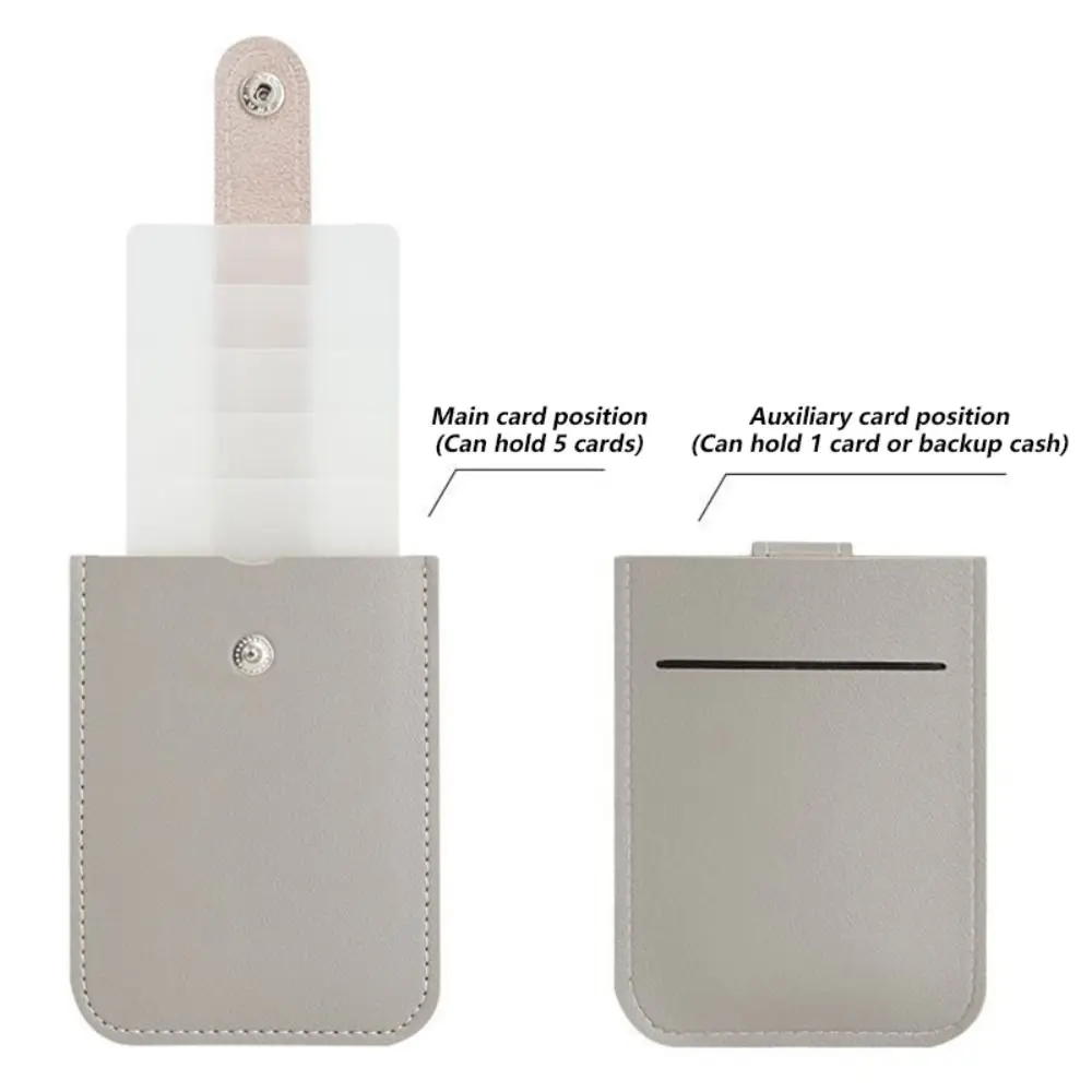 Pull-out Type Mini Card Wallet Creative 5 Card Pockets PU Leather Business Card Case Laminated Concealed ID Card Holder Women