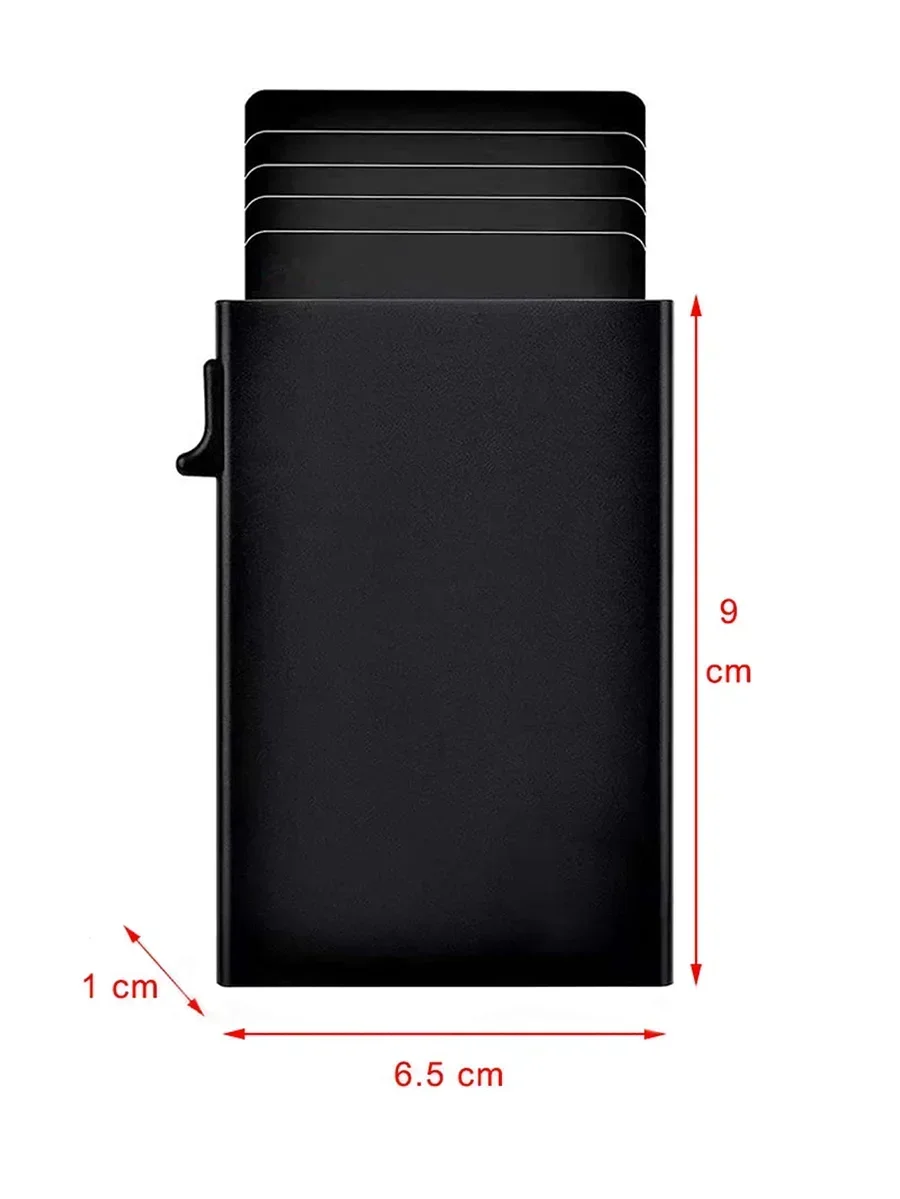 RFID Blocking Credit Card Holder Wallets Men Slim Minimalist Wallet Cardholder Case Anti Theft Metal Case Money Bag Purse Travel